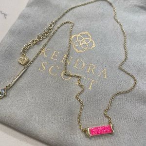 Kendra Scott Pink Opal Bar Necklace💖